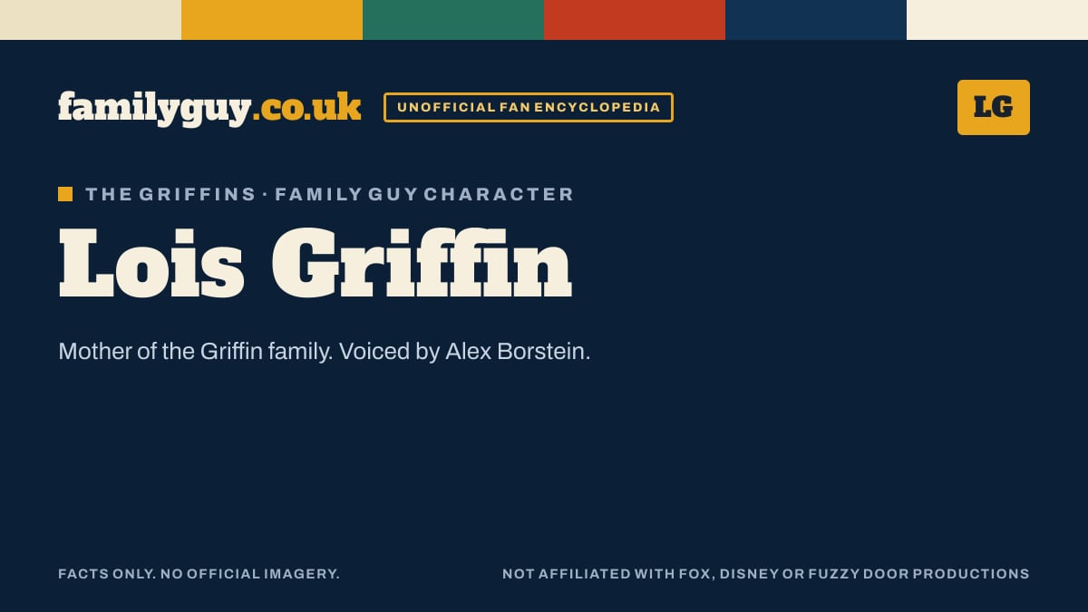 Lois Griffin monogram card in the familyguy.co.uk design