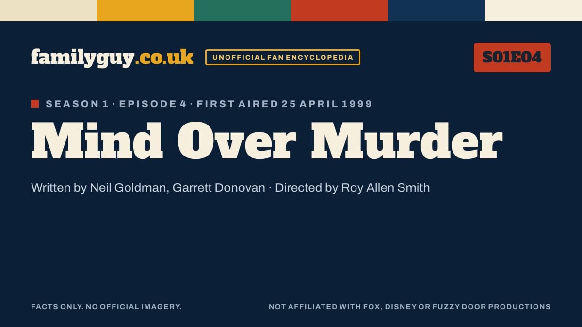 Mind Over Murder, Family Guy S01E04, title card in the familyguy.co.uk design